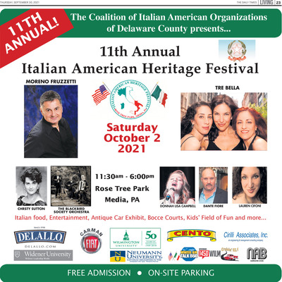 Delco Daily Times - Special Sections - Italian American Heritage Festival - October 2021