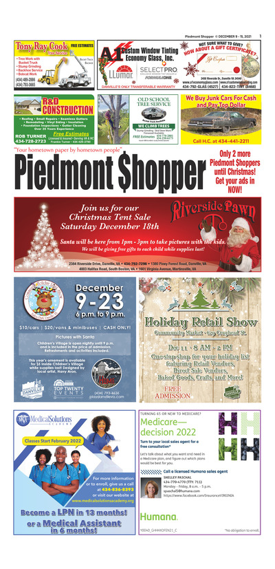 Piedmont Shopper - Dec 9, 2021
