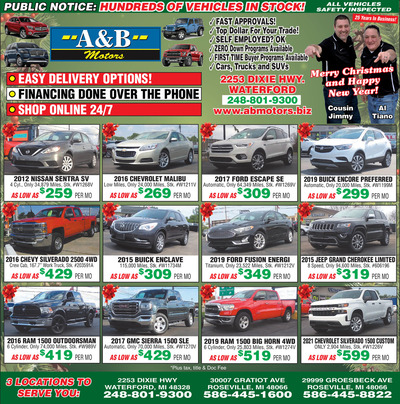 Oakland Press - Local Auto Deals - Dec 26, 2021
