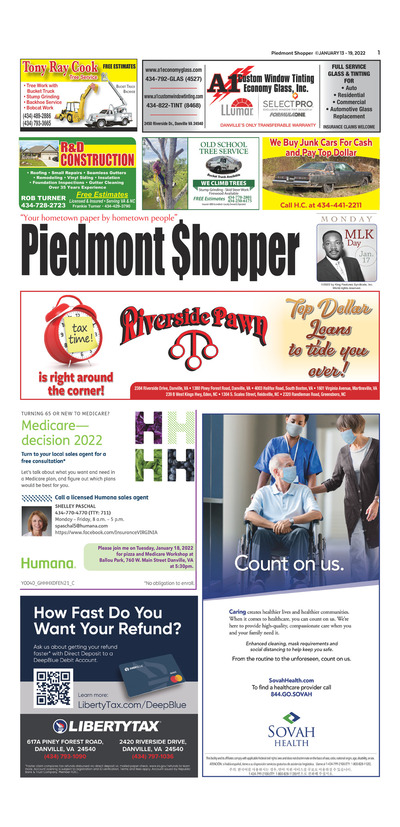 Piedmont Shopper - Jan 13, 2022
