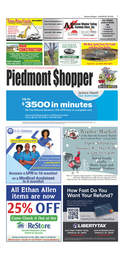 Piedmont Shopper - Jan 20, 2022