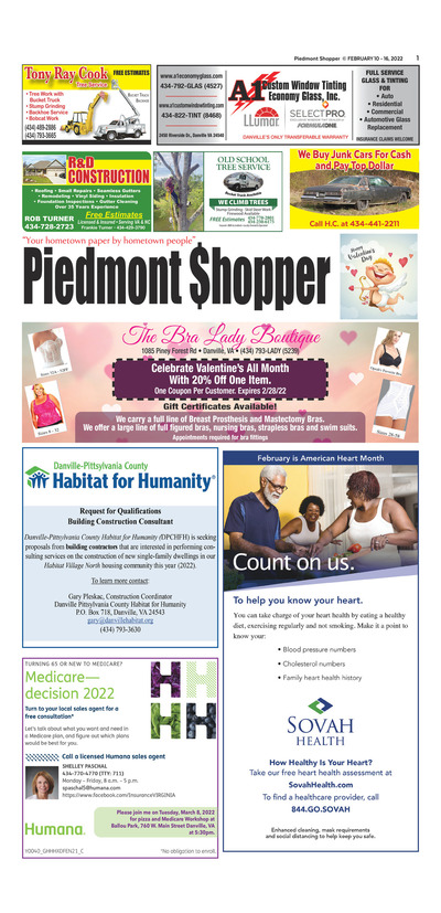 Piedmont Shopper - Feb 10, 2022