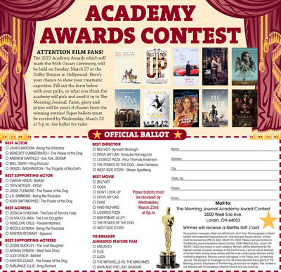 Morning Journal - Special Sections - Academy Awards Contest