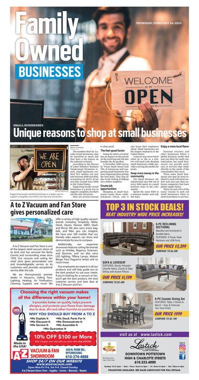 Pottstown Mercury - Special Sections - Family Owned Businesses - Feb 24, 2022
