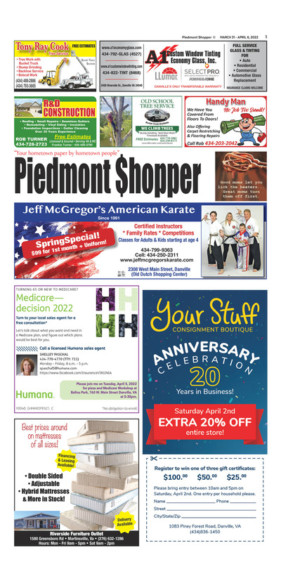 Piedmont Shopper - Mar 31, 2022