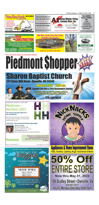 Piedmont Shopper - Apr 28, 2022