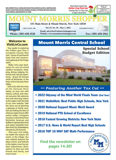 Mount Morris Shopper - May 1, 2022