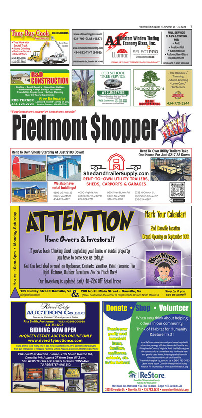 Piedmont Shopper - Aug 25, 2022