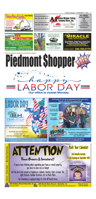 Piedmont Shopper - Sep 1, 2022