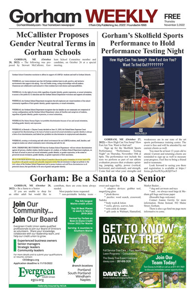 Gorham Weekly - Nov 3, 2022
