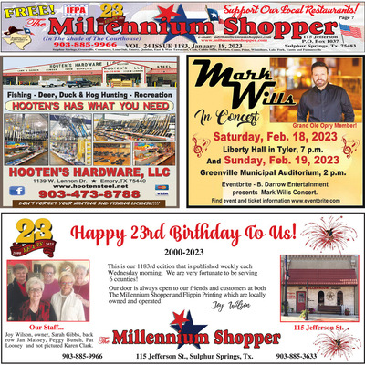 Millennium Shopper - Jan 18, 2023