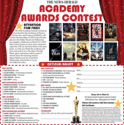 News-Herald - Special Sections - Academy Awards Contest