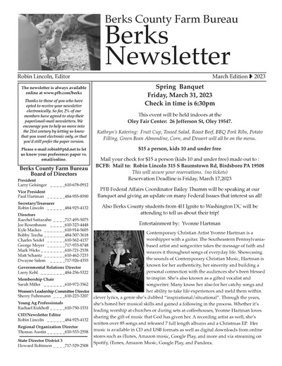 Berks County Farm Bureau Newsletter - March 2023