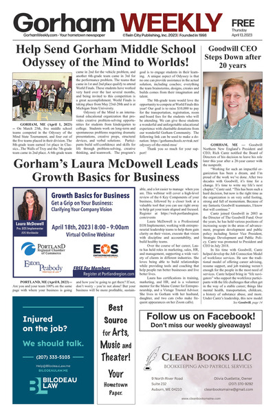 Gorham Weekly - Apr 13, 2023