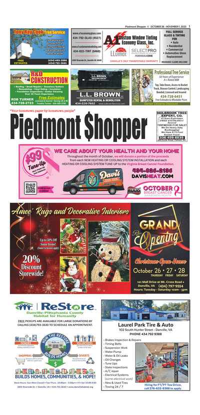 Piedmont Shopper - Oct 26, 2023