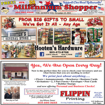 Millennium Shopper - Nov 15, 2023