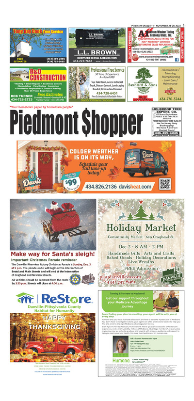 Piedmont Shopper - Nov 23, 2023