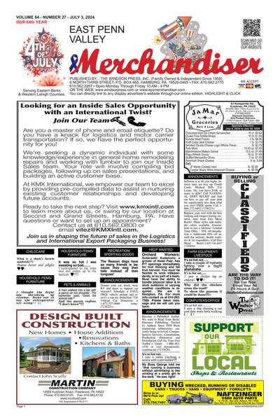 East Penn Valley Merchandiser - Jul 3, 2024