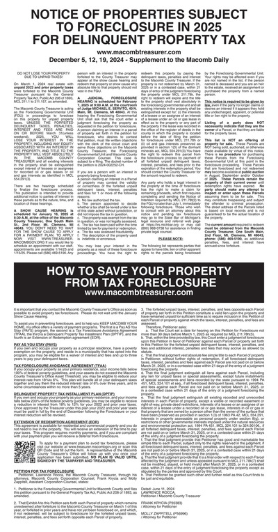 Macomb Daily - Special Sections - Property Tax