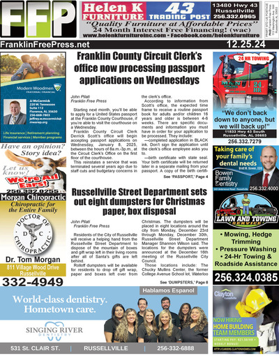 Franklin Free Press - Dec 25, 2024