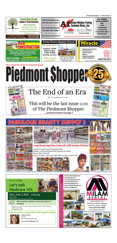 Piedmont Shopper - May 29, 2025