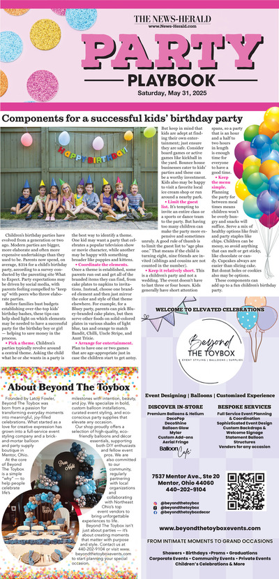 News-Herald - Special Sections - Party Playbook - May 31, 2025
