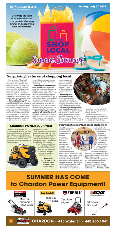 News-Herald - Special Sections - Shop Local Summer Showcase - Jul 27, 2025
