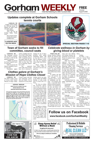 Gorham Weekly - Aug 14, 2025