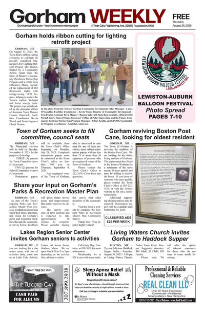 Gorham Weekly - Aug 28, 2025