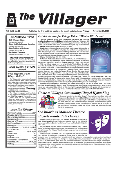 The Villager - Nov 20, 2025
