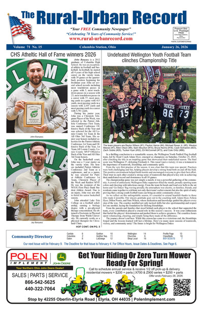 Rural Urban Record - Jan 26, 2026