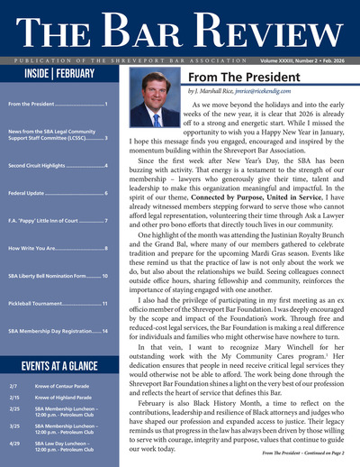 The Bar Review - February 2026