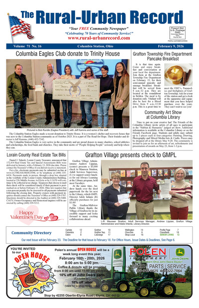 Rural Urban Record - Feb 9, 2026