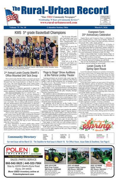 Rural Urban Record - Mar 9, 2026