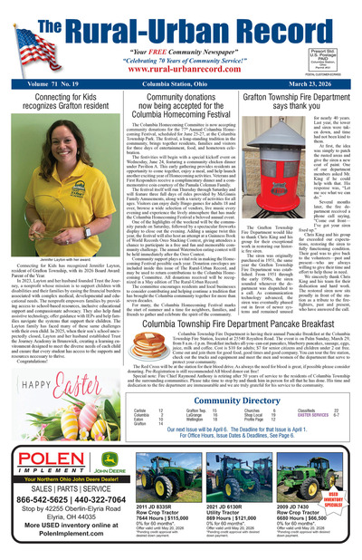 Rural Urban Record - Mar 23, 2026