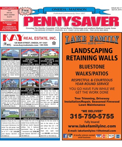 Oneida-Madison Pennysaver - Apr 24, 2016