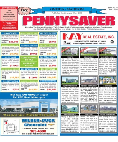 Oneida-Madison Pennysaver - May 1, 2016