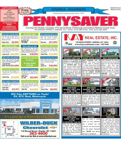 Oneida-Madison Pennysaver - May 29, 2016