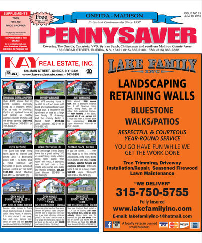 Oneida-Madison Pennysaver - Jun 19, 2016