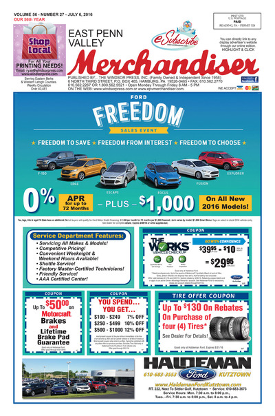 East Penn Valley Merchandiser - Jul 6, 2016