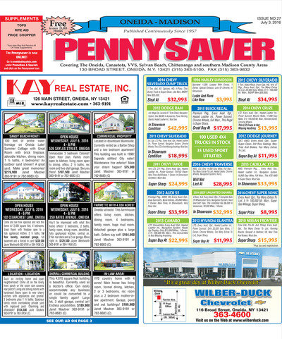 Oneida-Madison Pennysaver - Jul 3, 2016