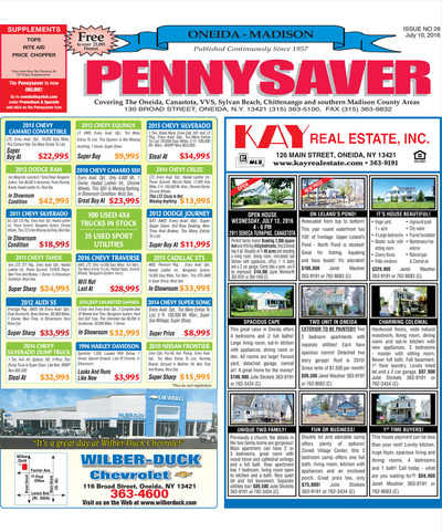 Oneida-Madison Pennysaver - Jul 10, 2016