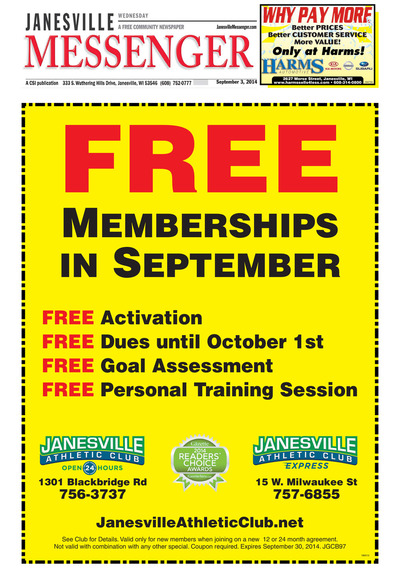 Janesville Messenger Wednesday - Sep 3, 2014