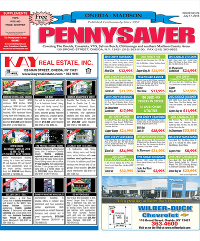 Oneida-Madison Pennysaver - Jul 17, 2016