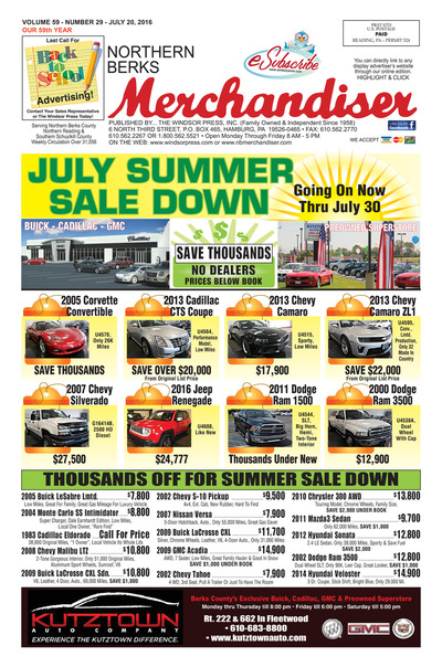 Northern Berks Merchandiser - Jul 20, 2016