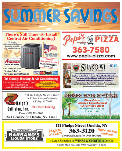 Oneida Dispatch - Special Sections - Summer Savings