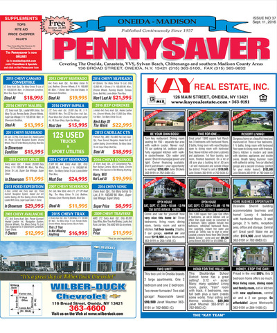 Oneida-Madison Pennysaver - Sep 11, 2016