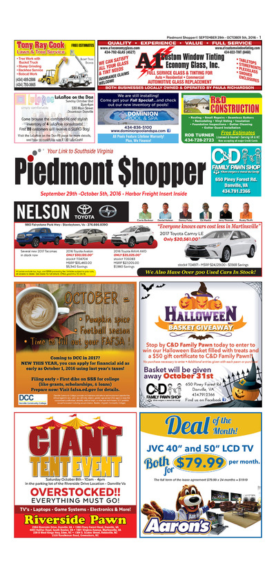 Piedmont Shopper - Sep 29, 2016