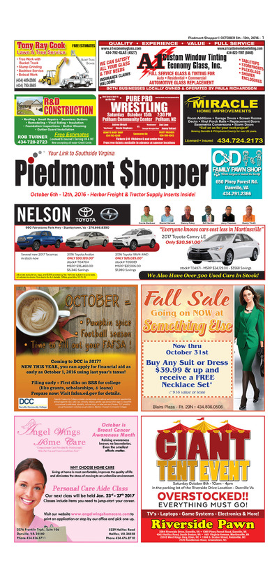 Piedmont Shopper - Oct 6, 2016