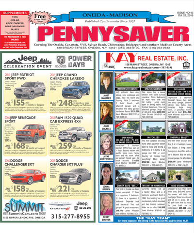 Oneida-Madison Pennysaver - Oct 23, 2016